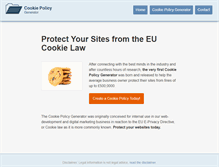Tablet Screenshot of cookiepolicygenerator.com